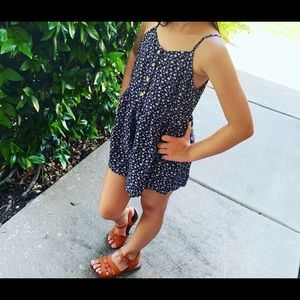 SHEIN spaghetti strap floral romper